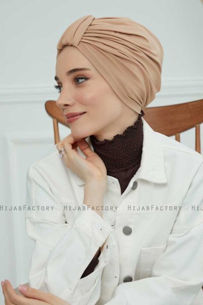 Laura - Sand Katoen Turban