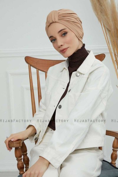 Laura - Sand Katoen Turban