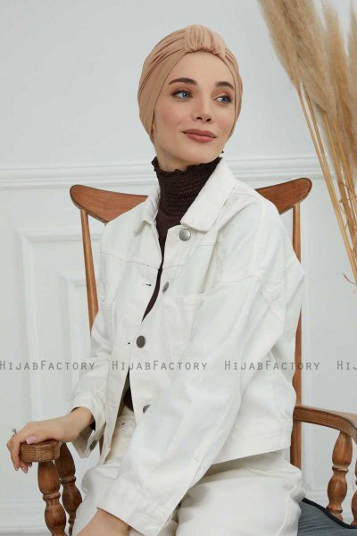 Laura - Sand Katoen Turban