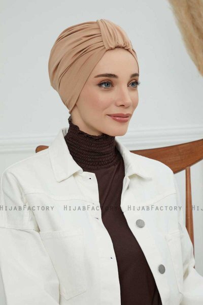 Laura - Sand Katoen Turban