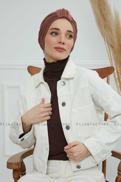 Laura - Caramel Katoen Turban
