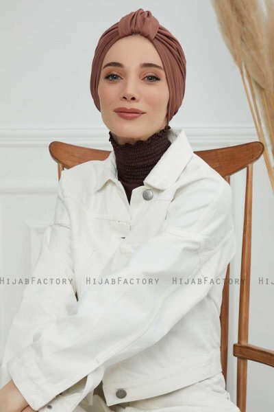 Laura - Caramel Katoen Turban