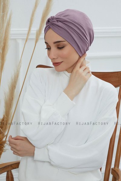 Astrid - Lilac Katoen Turban