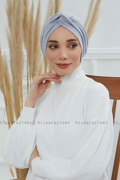 Astrid - Lichtgrijs Katoen Turban
