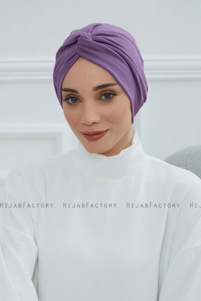 Astrid - Violet Katoen Turban