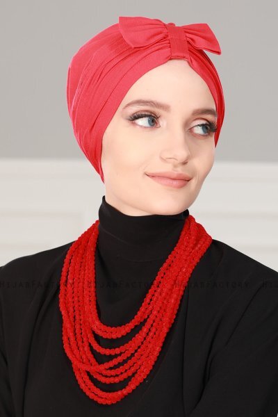 Agnes - Rood Katoen Turban - Ayse Turban