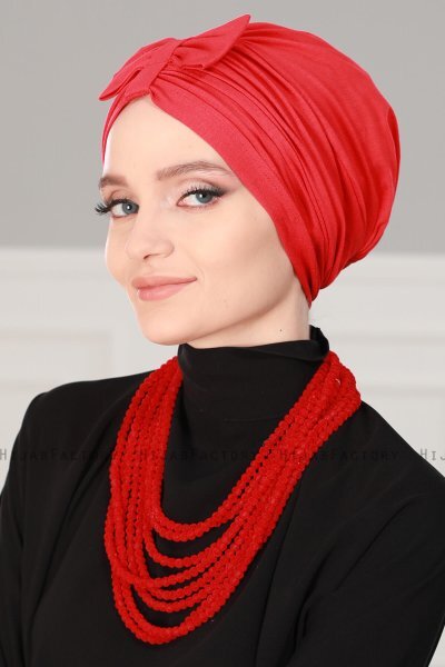 Agnes - Rood Katoen Turban - Ayse Turban