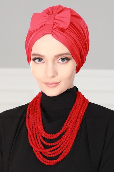 Agnes - Rood Katoen Turban - Ayse Turban