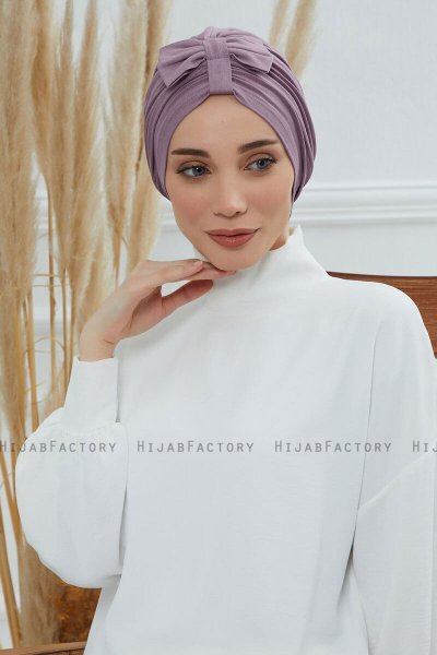 Agnes - Lilac Katoen Turban