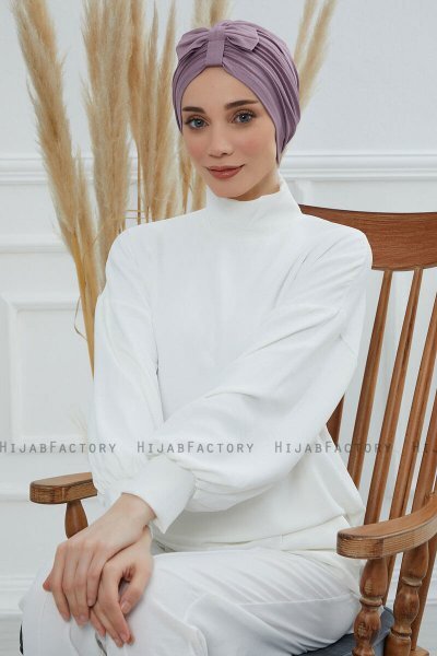 Agnes - Lilac Katoen Turban