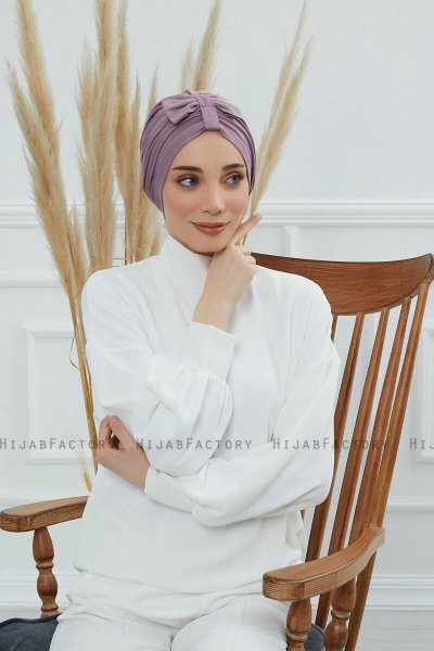 Agnes - Lilac Katoen Turban