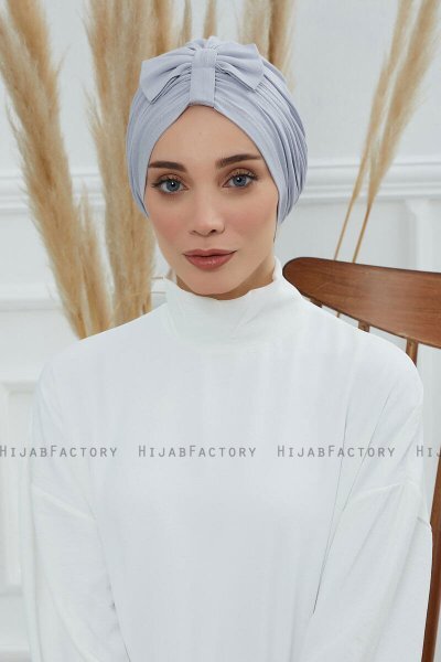 Agnes - Lichtgrijs Katoen Turban