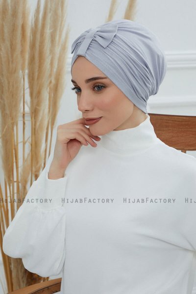 Agnes - Lichtgrijs Katoen Turban