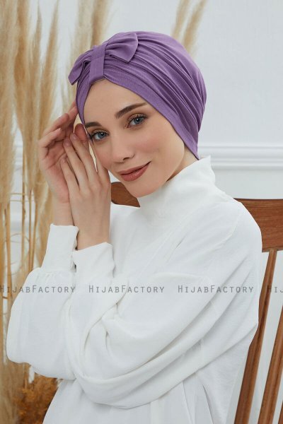 Agnes - Violet Katoen Turban