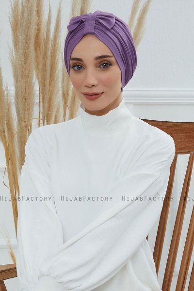 Agnes - Violet Katoen Turban