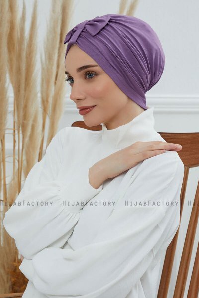 Agnes - Violet Katoen Turban