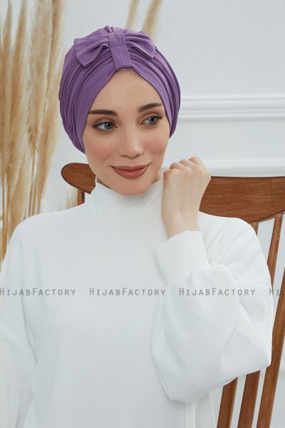Agnes - Violet Katoen Turban