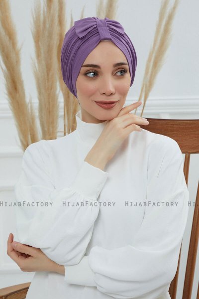 Agnes - Violet Katoen Turban
