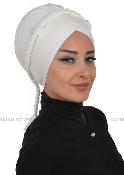 Olivia - Creme Katoen Turban - Ayse Turban