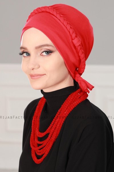 Olivia - Rood Katoen Turban - Ayse Turban