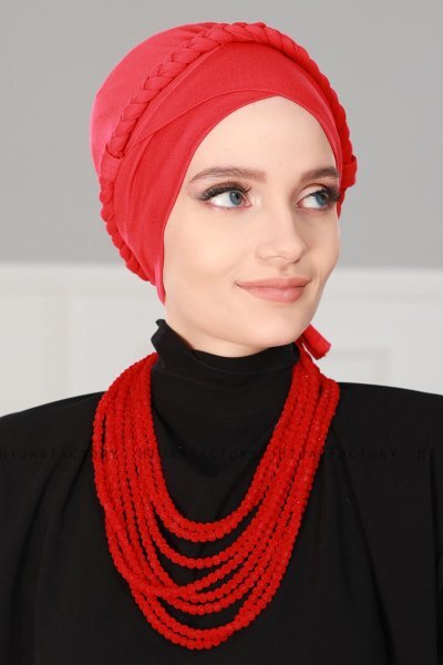 Olivia - Rood Katoen Turban - Ayse Turban