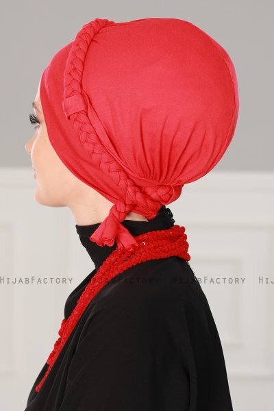 Olivia - Rood Katoen Turban - Ayse Turban