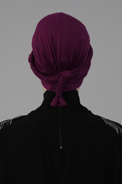 Olivia - Purper Katoen Turban - Ayse Turban
