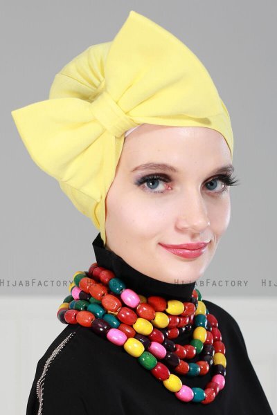 Julia - Geel Katoen Turban - Ayse Turban