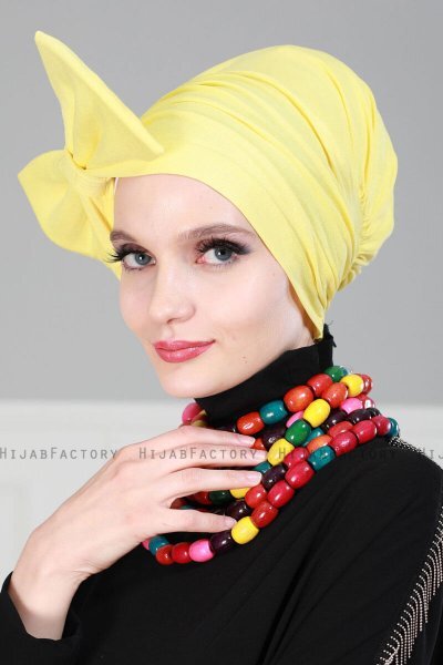 Julia - Geel Katoen Turban - Ayse Turban