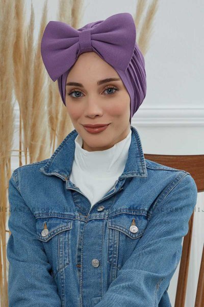 Julia - Violet Katoen Turban