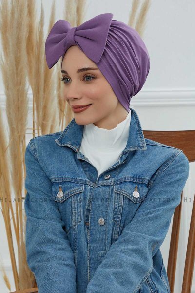 Julia - Violet Katoen Turban