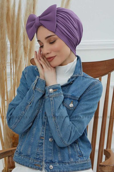Julia - Violet Katoen Turban