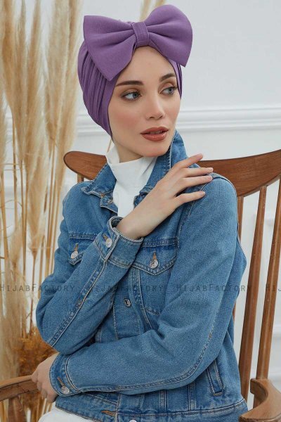 Julia - Violet Katoen Turban
