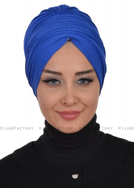 Wilma - Blauw Katoen Turban - Ayse Turban