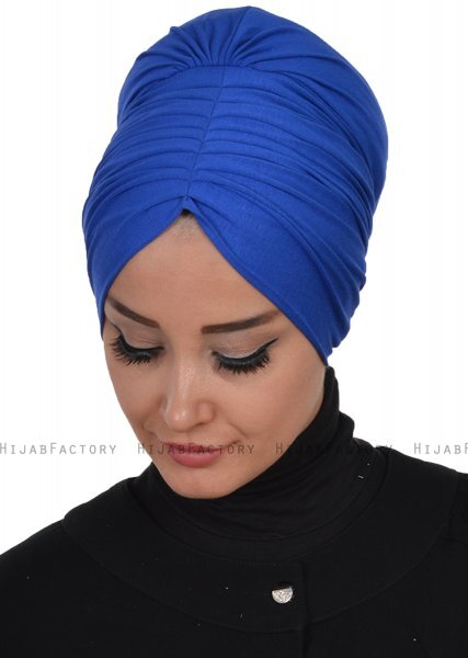Wilma - Blauw Katoen Turban - Ayse Turban