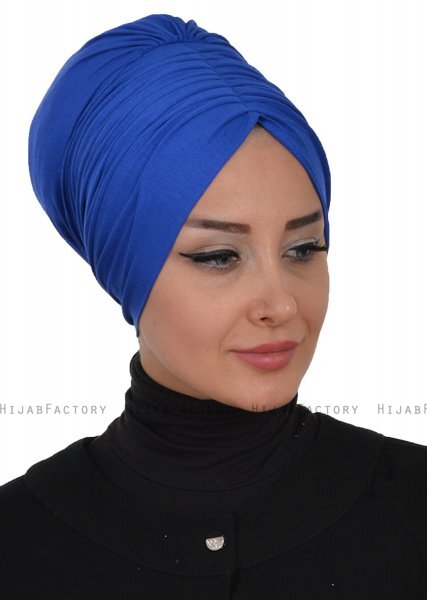 Wilma - Blauw Katoen Turban - Ayse Turban