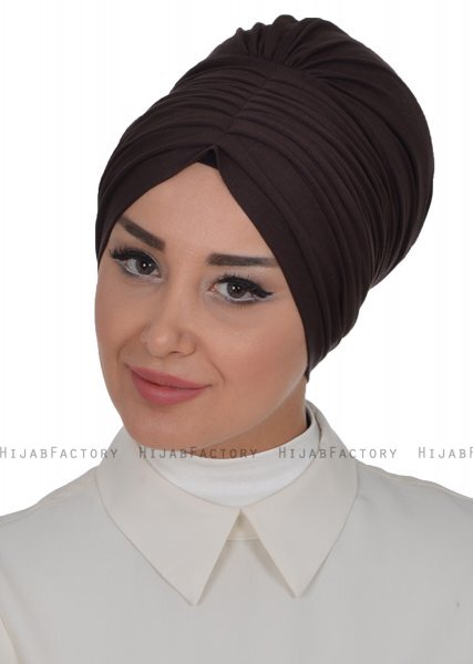 Wilma - Bruin Katoen Turban - Ayse Turban