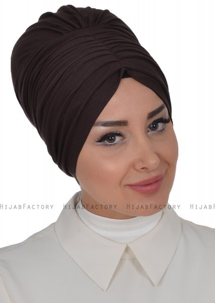 Wilma - Bruin Katoen Turban - Ayse Turban