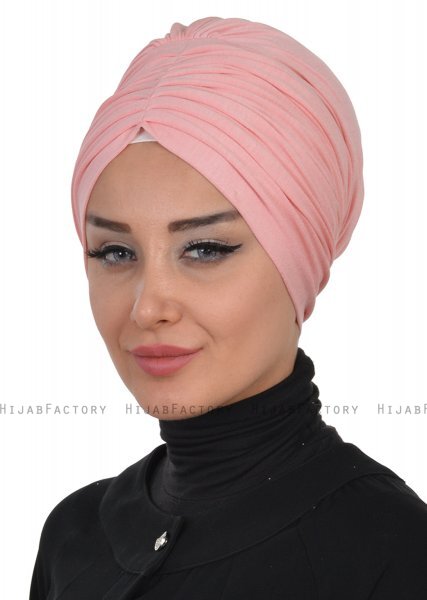 Wilma - Oudroze Katoen Turban - Ayse Turban