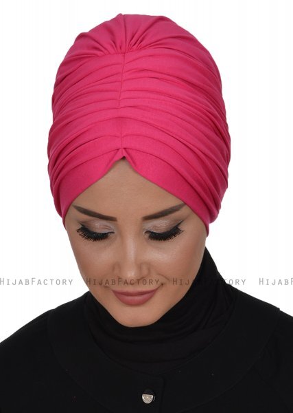 Wilma - Fuchsia Katoen Turban - Ayse Turban
