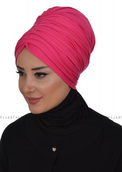 Wilma - Fuchsia Katoen Turban - Ayse Turban