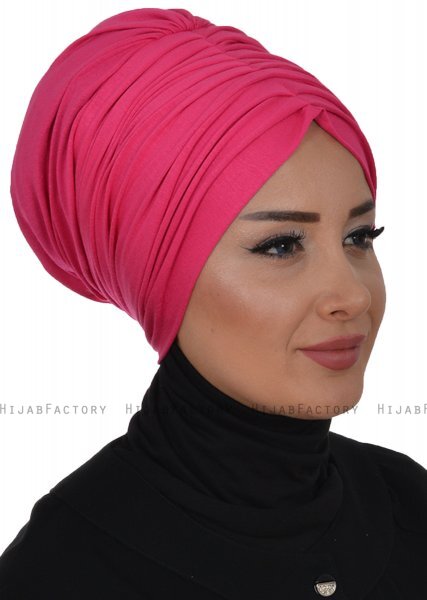 Wilma - Fuchsia Katoen Turban - Ayse Turban