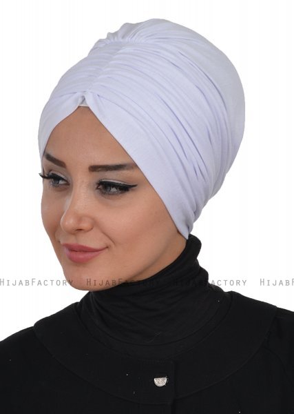Wilma - Wit Katoen Turban - Ayse Turban