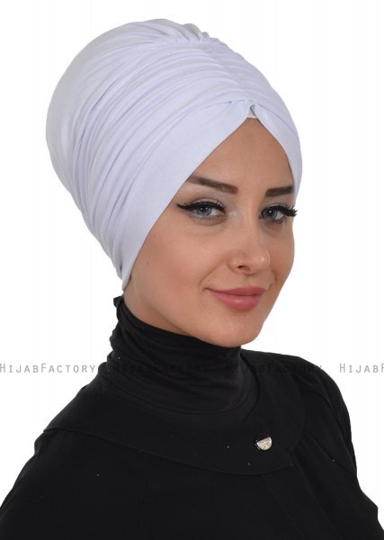 Wilma - Wit Katoen Turban - Ayse Turban