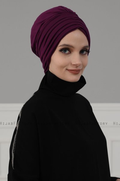 Wilma - Purper Katoen Turban - Ayse Turban
