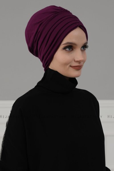 Wilma - Purper Katoen Turban - Ayse Turban