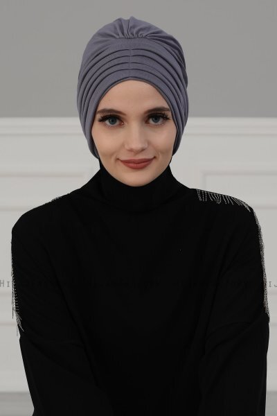 Wilma - Grijs Katoen Turban - Ayse Turban