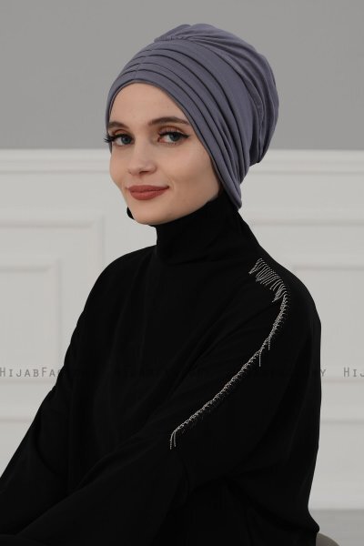 Wilma - Grijs Katoen Turban - Ayse Turban