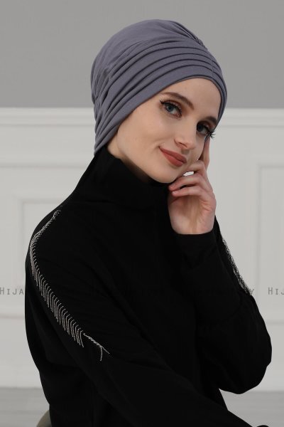 Wilma - Grijs Katoen Turban - Ayse Turban