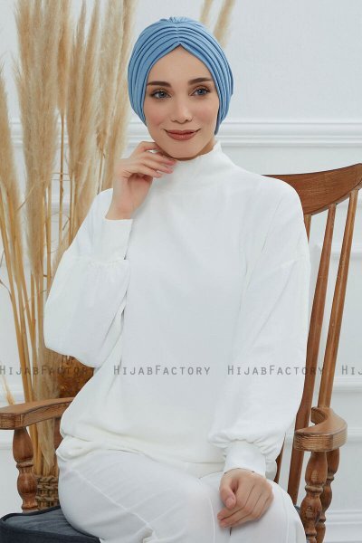 Wilma - Sky Blue Katoen Turban